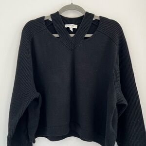 COS Women's Black V-Neck Sweater